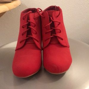 Red Booties (never worn - great condition)